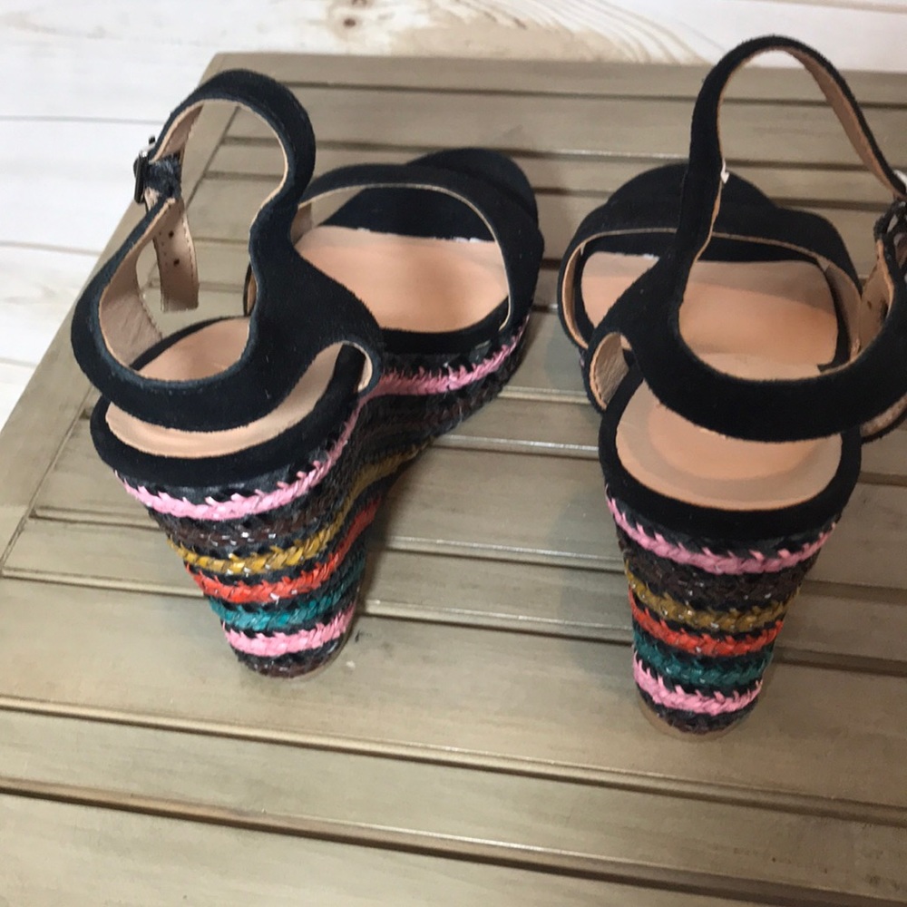 Anthropologie Striped Platform Wedge Sandal NWT - Picture 4 of 6